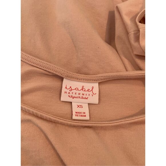 Isabel Maternity by Ingrid & Isabel Women's Mauve Pink Short Puff Sleeve Top Siz - Picture 4 of 5